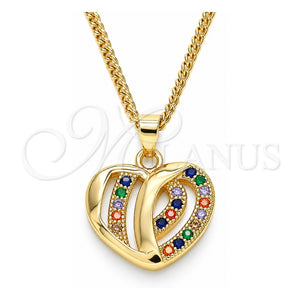 Collares con Dije 04.94.0038.2.20 Oro Laminado, Pulido, Tono Dorado (20 Pulgadas de Largo)