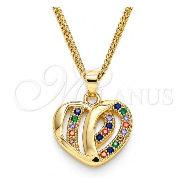 Collares con Dije 04.94.0038.2.20 Oro Laminado, Pulido, Tono Dorado (20 Pulgadas de Largo)