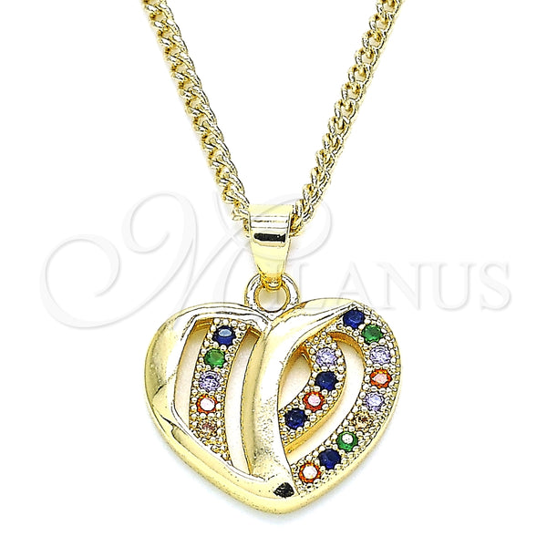 Collares con Dije 04.94.0038.2.20 Oro Laminado, Pulido, Tono Dorado (20 Inches Length)