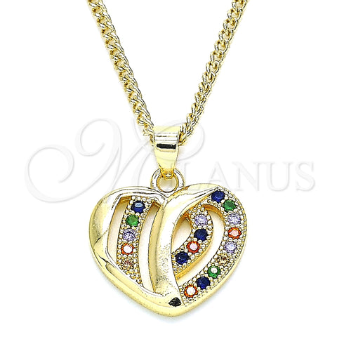Collares con Dije 04.94.0038.2.20 Oro Laminado, Pulido, Tono Dorado (20 Inches Length)