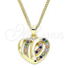 Collares con Dije 04.94.0038.2.20 Oro Laminado, Pulido, Tono Dorado (20 Inches Length)