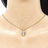 Juego de Arete y Dije de Adulto 10.94.0002.1 Oro Laminado, Pulido, Tono Dorado