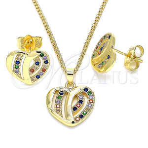 Juego de Arete y Dije de Adulto 10.94.0002.2 Oro Laminado, Pulido, Tono Dorado