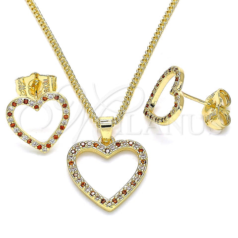Juego de Arete y Dije de Adulto 10.94.0004.1 Oro Laminado, Pulido, Tono Dorado
