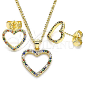 Juego de Arete y Dije de Adulto 10.94.0004.2 Oro Laminado, Pulido, Tono Dorado