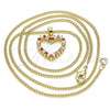 Collares con Dije 04.94.0040.1.20 Oro Laminado, Pulido, Tono Dorado (20 Inches Length)