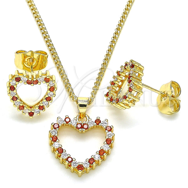 Juego de Arete y Dije de Adulto 10.94.0005.1 Oro Laminado, Pulido, Tono Dorado