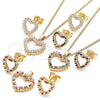 Juego de Arete y Dije de Adulto 10.94.0005.1 Oro Laminado, Pulido, Tono Dorado