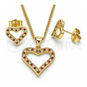 Juego de Arete y Dije de Adulto 10.156.0285.1 Oro Laminado, Pulido, Tono Dorado