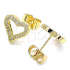 Arete Dormilona 02.156.0484 Oro Laminado, Pulido, Tono Dorado