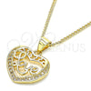 Collares con Dije 04.156.0350.20 Oro Laminado, Pulido, Tono Dorado (20 Inches Length)