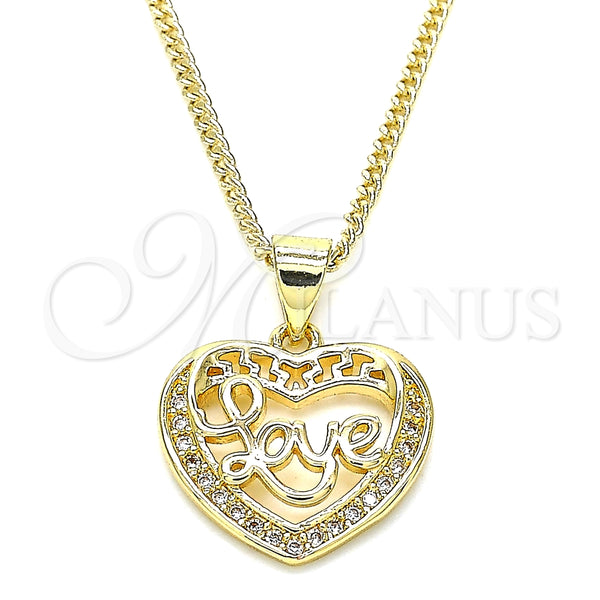 Collares con Dije 04.156.0350.20 Oro Laminado, Pulido, Tono Dorado (20 Inches Length)