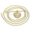 Collares con Dije 04.156.0350.1.20 Oro Laminado, Pulido, Tono Dorado (20 Inches Length)
