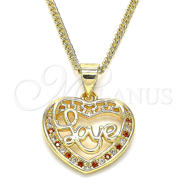 Collares con Dije 04.156.0350.1.20 Oro Laminado, Pulido, Tono Dorado (20 Inches Length)