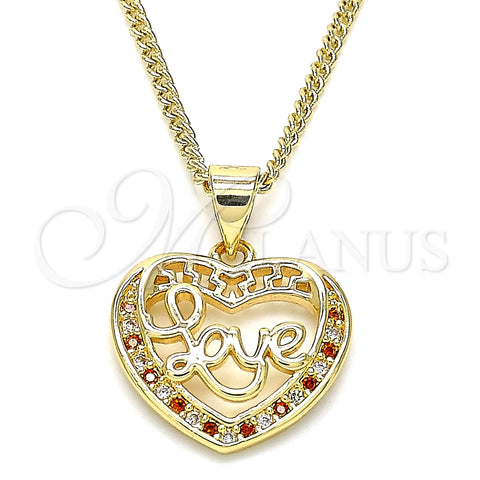 Collares con Dije 04.156.0350.1.20 Oro Laminado, Pulido, Tono Dorado (20 Inches Length)
