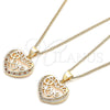 Collares con Dije 04.156.0350.1.20 Oro Laminado, Pulido, Tono Dorado (20 Inches Length)