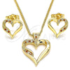 Juego de Arete y Dije de Adulto 10.156.0126.2 Oro Laminado, Pulido, Tono Dorado