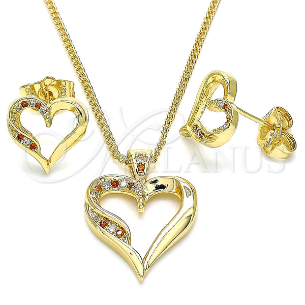 Juego de Arete y Dije de Adulto 10.156.0126.2 Oro Laminado, Pulido, Tono Dorado