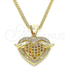 Collares con Dije 04.156.0352.1.20 Oro Laminado, Pulido, Tono Dorado (20 Inches Length)