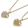 Collares con Dije 04.156.0352.1.20 Oro Laminado, Pulido, Tono Dorado (20 Inches Length)
