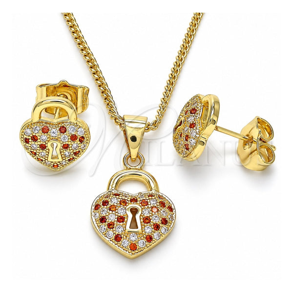 Juego de Arete y Dije de Adulto 10.156.0246.4 Oro Laminado, Pulido, Tono Dorado