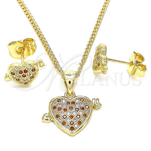 Juego de Arete y Dije de Adulto 10.156.0290.1 Oro Laminado, Pulido, Tono Dorado