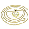 Collares con Dije 04.156.0353.20 Oro Laminado, Pulido, Tono Dorado (20 Inches Length)