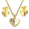 Juego de Arete y Dije de Adulto 10.156.0292.1 Oro Laminado, Pulido, Tono Dorado