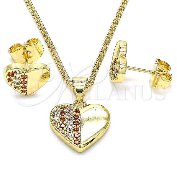 Juego de Arete y Dije de Adulto 10.156.0292.1 Oro Laminado, Pulido, Tono Dorado