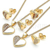 Juego de Arete y Dije de Adulto 10.156.0292.1 Oro Laminado, Pulido, Tono Dorado