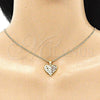 Juego de Arete y Dije de Adulto 10.156.0293 Oro Laminado, Pulido, Tono Dorado