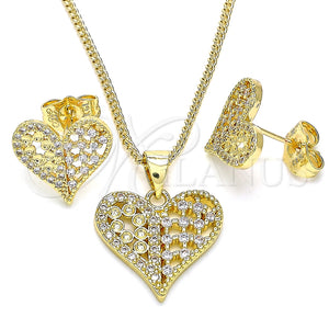 Juego de Arete y Dije de Adulto 10.156.0293 Oro Laminado, Pulido, Tono Dorado