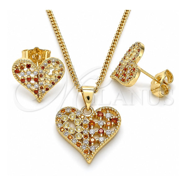 Juego de Arete y Dije de Adulto 10.156.0293.1 Oro Laminado, Pulido, Tono Dorado