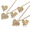 Juego de Arete y Dije de Adulto 10.156.0293.1 Oro Laminado, Pulido, Tono Dorado