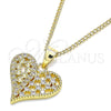 Collares con Dije 04.156.0355.20 Oro Laminado, Pulido, Tono Dorado (20 Inches Length)