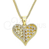 Collares con Dije 04.156.0355.20 Oro Laminado, Pulido, Tono Dorado (20 Inches Length)