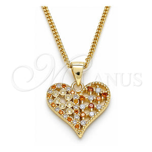 Collares con Dije 04.156.0355.1.20 Oro Laminado, Pulido, Tono Dorado (20 Pulgadas de Largo)