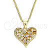 Collares con Dije 04.156.0355.1.20 Oro Laminado, Pulido, Tono Dorado (20 Inches Length)