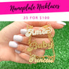 Kit Surtido de 25 Collares Placa de Nombre de Oro Laminado al por mayor — SKU 139371