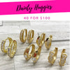 Kit Surtido de 40 Argollas Huggies Delicadas de Oro Laminado al por mayor — SKU 139374