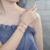 Pulsera Bolo Ajustable 03.316.0067.09 Oro Laminado, Diseño de Ãrbol, con Multicolor Zirconia Cubica, Pulido, Tono Dorado (01 MM Thickness, 9 Inches Length)