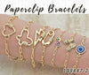 Kit Surtido de 18 Pulseras Paperclip de Oro Laminado al por mayor — SKU 139447