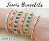 Kit Surtido de 12 Pulseras Tennis de Oro Laminado al por mayor — SKU 139466