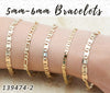 Kit Surtido de 20 Pulseras Básicas de 5 mm y 6 mm de Oro Laminado al por mayor — SKU 139474