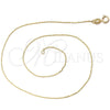 Gargantilla Basica 04.09.0186.18 Oro Laminado, Diseño de Rolo, Pulido, Tono Dorado (Calibre 0.40, Grosor 01 MM, 18 Pulgadas de Largo)