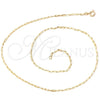 Gargantilla Basica 04.09.0190.20 Oro Laminado, Diseño de Paperclip, Pulido, Tono Dorado (0.60 Gauge, 02 MM Thickness, 20 Inches Length)