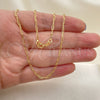 Gargantilla Basica 04.09.0190.20 Oro Laminado, Diseño de Paperclip, Pulido, Tono Dorado (0.60 Gauge, 02 MM Thickness, 20 Inches Length)
