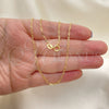 Gargantilla Basica 04.09.0192.18 Oro Laminado, Diseño de Paperclip, Pulido, Tono Dorado (0.50 Gauge, 02 MM Thickness, 18 Inches Length)