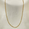Gargantilla Basica 04.09.0188.18 Oro Laminado, Diseño de Box, Pulido, Tono Dorado (120 Gauge, 01 MM Thickness, 18 Inches Length)