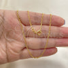 Gargantilla Basica 04.58.0002.18 Oro Laminado, Diseño de Figaro, Pulido, Tono Dorado (0.40 Gauge, 01 MM Thickness, 18 Inches Length)